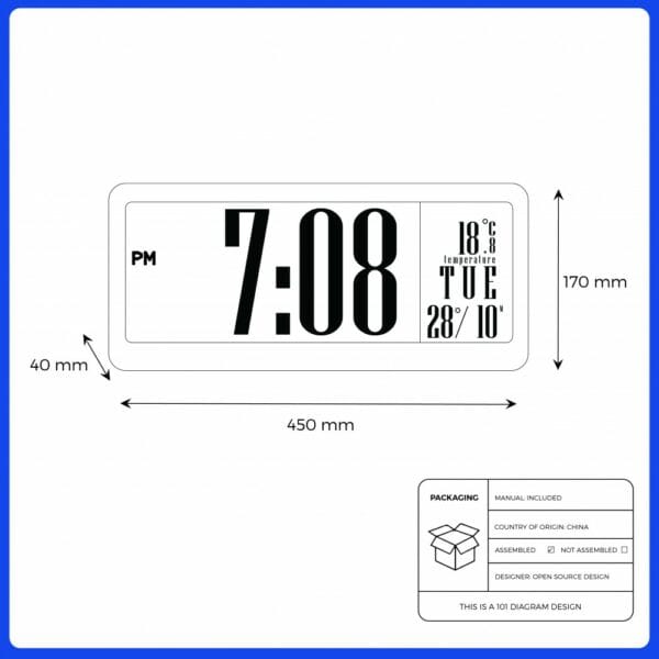 led music alarm wall / table clock