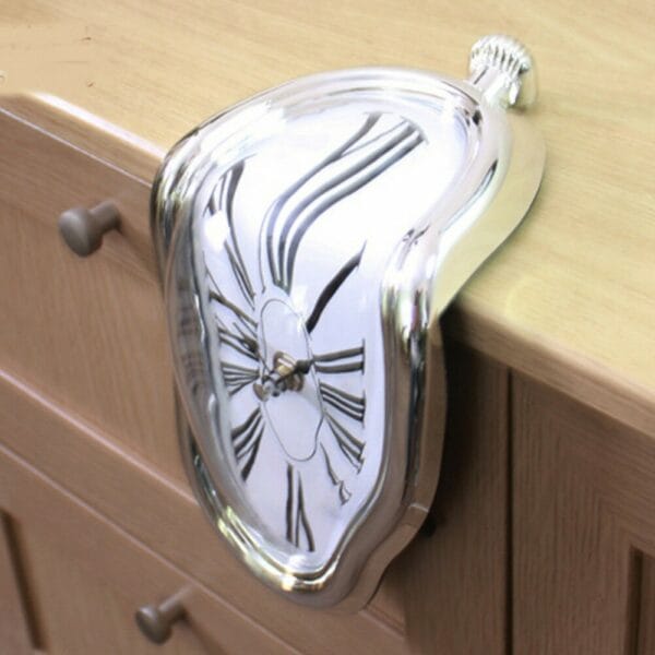 melting clock home in surrealist style