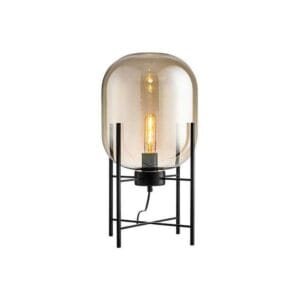 nordic postmodernist smoke gray/amber glass led table lamp (20490500108)