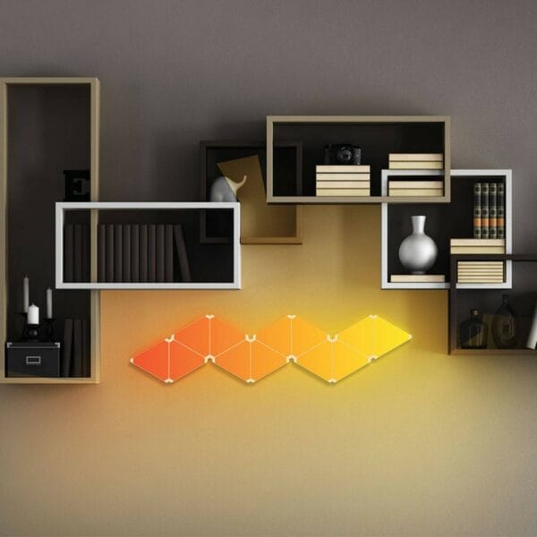porodo 9 modular led light panels 24v with multiple setups compatible for google & alexa, smart led
