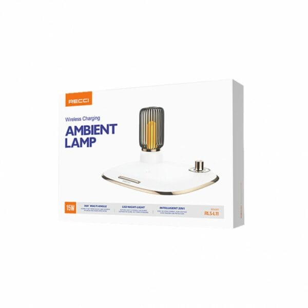 recci rls l11 wireless phone charging ambient lamp 15w led night light two in one purpose