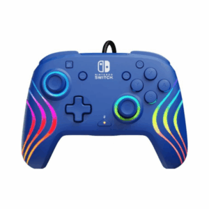 pdp wired controller after glow wave for nintendo switch (blue) (0708056071974)