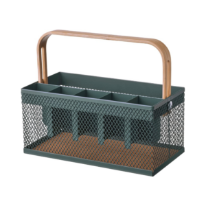 ikea vimpelfisk cutlery holder, bamboo/grey turquoise (305.816.48)