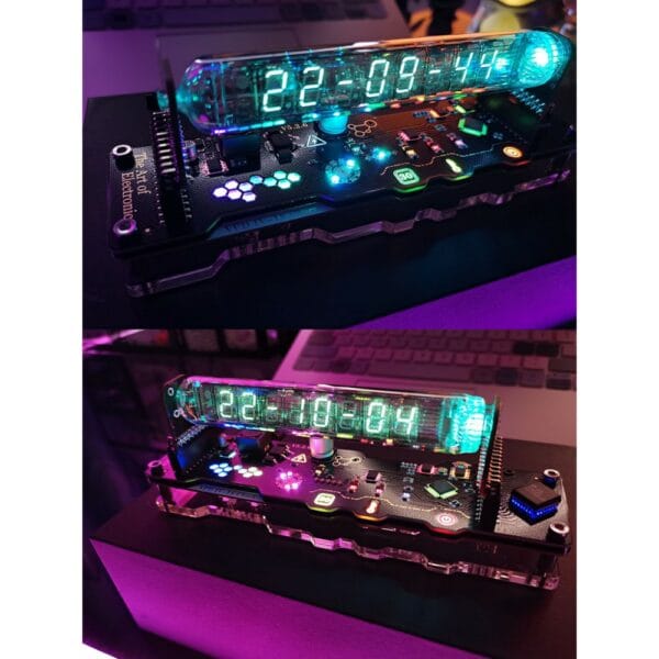 vintage iv 18 vfd tube clock rgb led w/remote