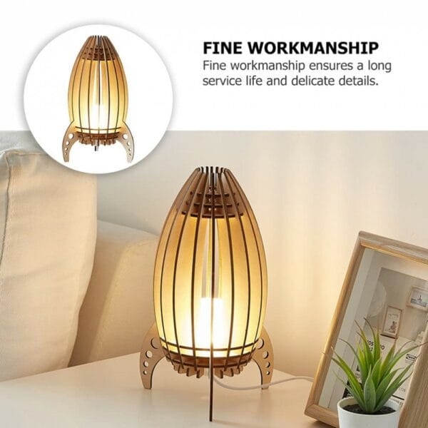 wooden carved lamp desk