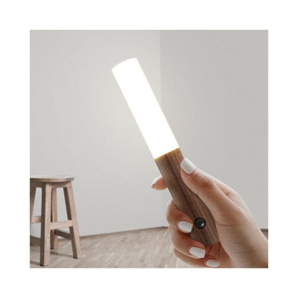 wooden wall lamp motion sensing led usb charging