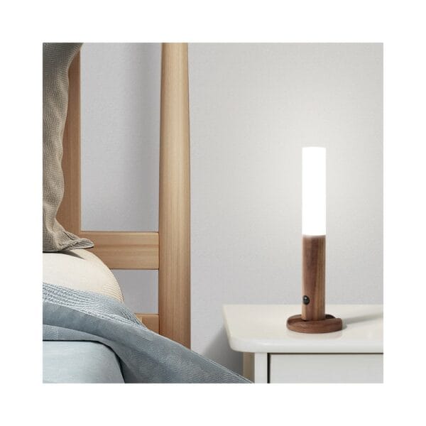 wooden wall lamp motion sensing led usb charging