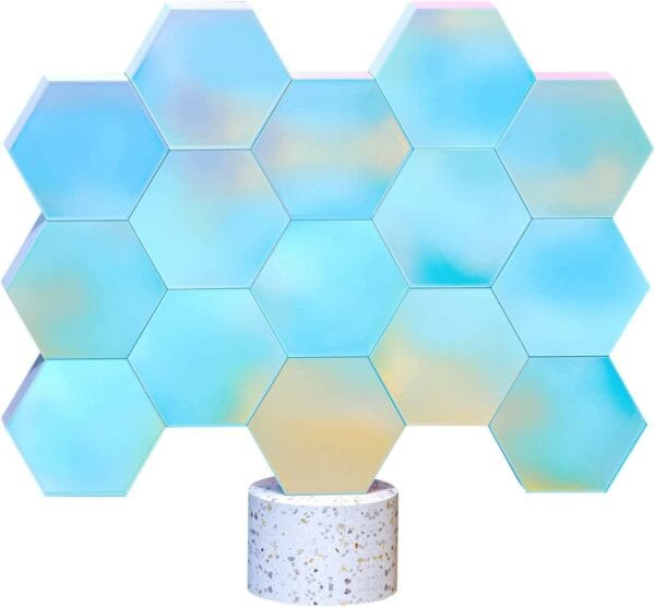 cololight ls166a15 hexagon led lights sky kit work with alexa&google, music&screen sync gaming lights