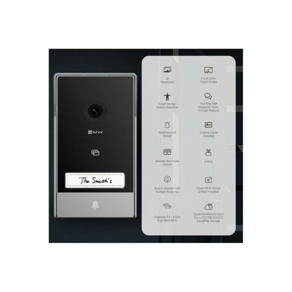 ezviz hp7 2k smart home video doorphone intercome