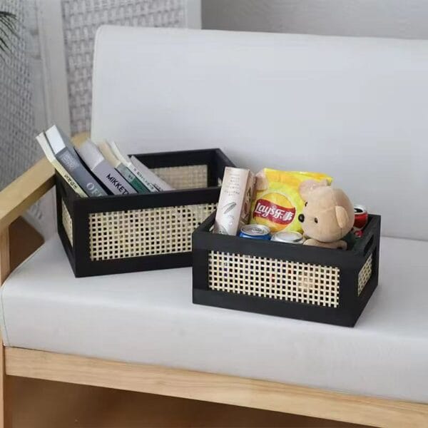 rattan storage basket