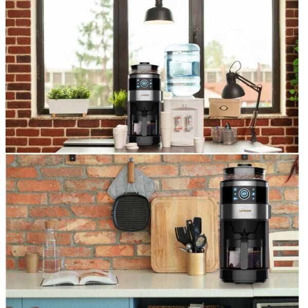 lépresso bean grinder coffee brewing machine 750ml 820w black (lp6dcmbk)
