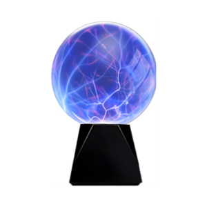 plasma ball, 8 inch touch & sound sensitive plasma globe, blue nebula novelty lamp
