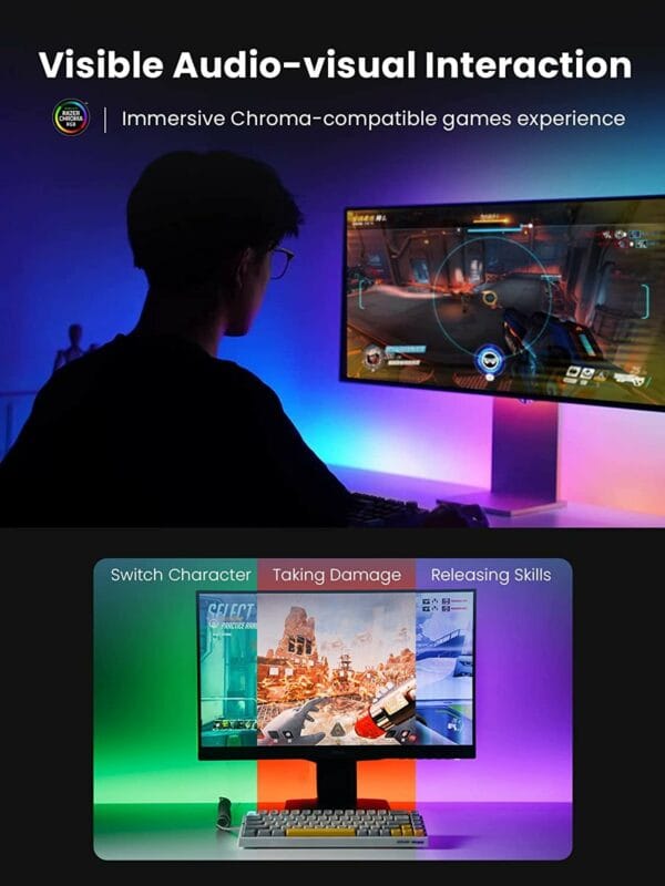 cololight ls166a15 hexagon led lights sky kit work with alexa&google, music&screen sync gaming lights