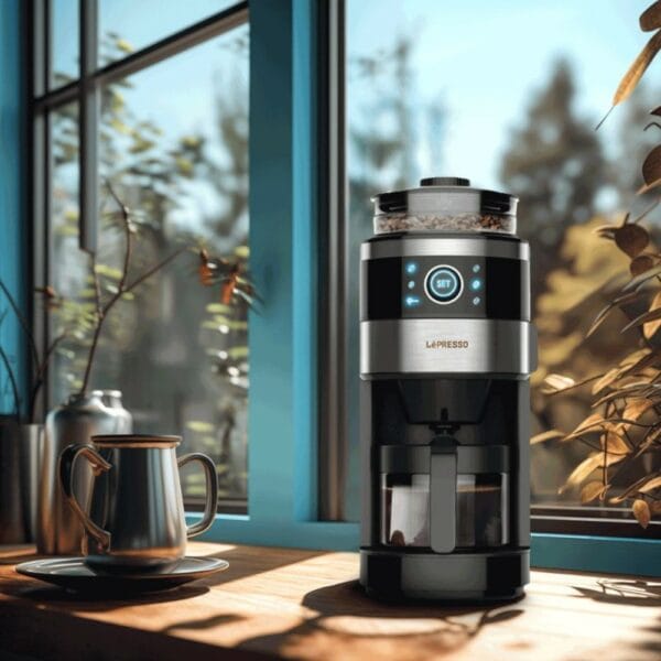 lépresso bean grinder coffee brewing machine 750ml 820w black (lp6dcmbk)