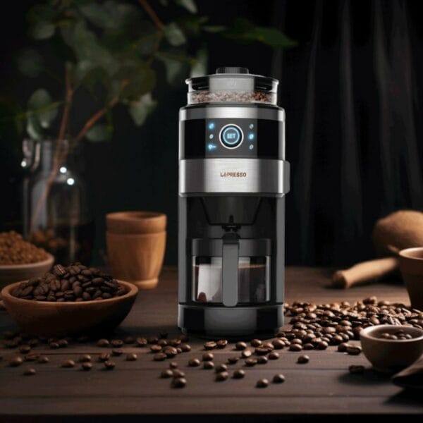 lépresso bean grinder coffee brewing machine 750ml 820w black (lp6dcmbk)