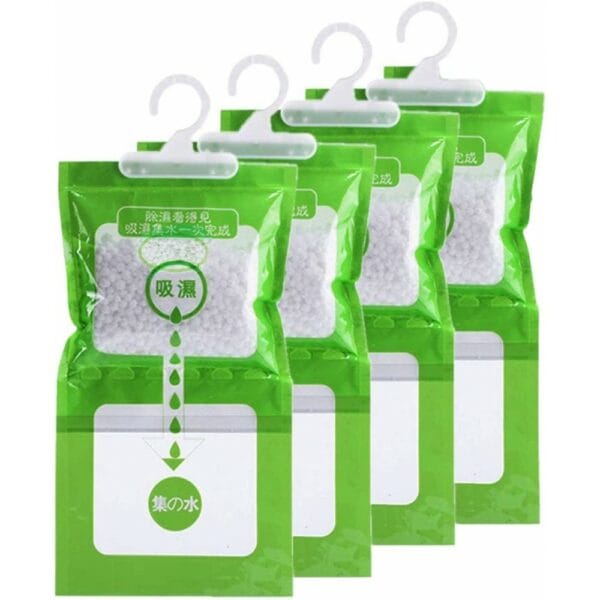 aiwanto hangable moisture absorbing bags anti mold moisture (pack of 4 bags/120 gms each)