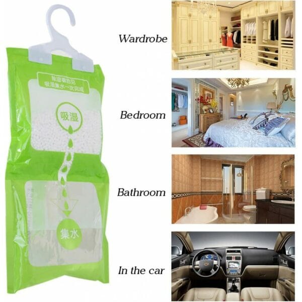 aiwanto hangable moisture absorbing bags anti mold moisture (pack of 4 bags/120 gms each)