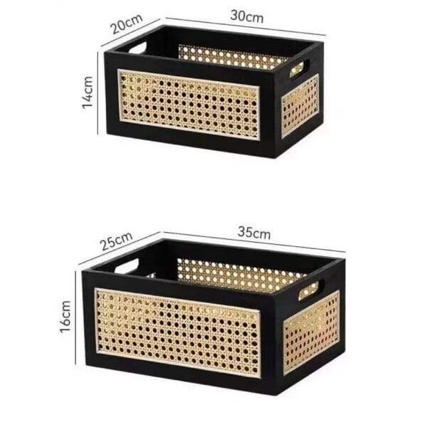 rattan storage basket