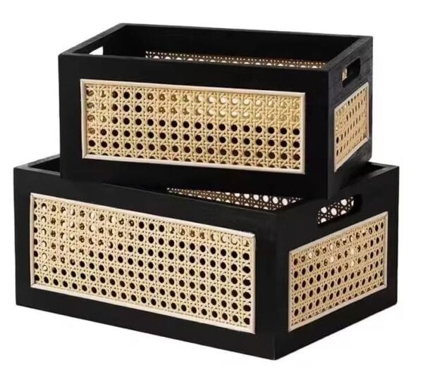 rattan storage basket