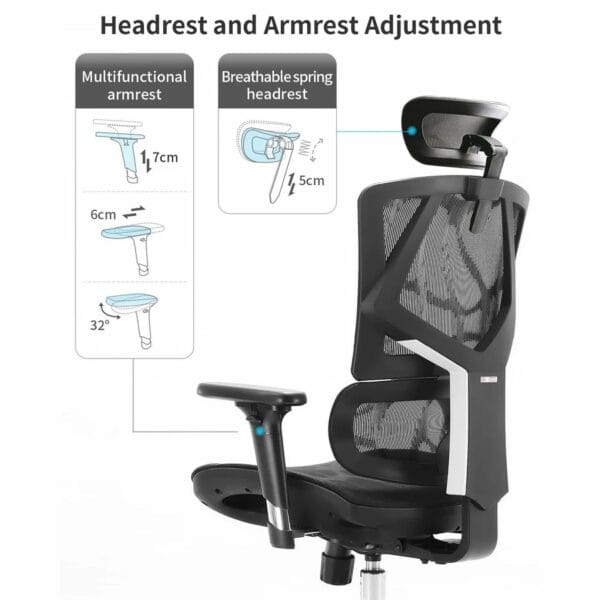 sihoo ergonomic chair with dynamic lumbar support (black) m90c 401