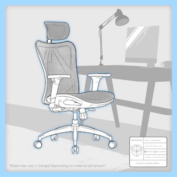 sihoo ergonomic office chair (black) m57 001