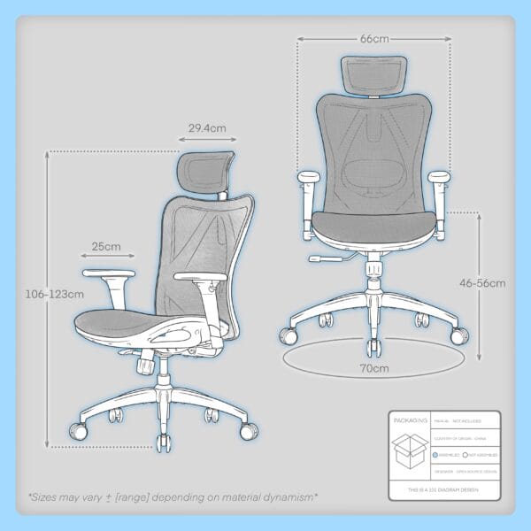 sihoo ergonomic office chair (black) m57 001