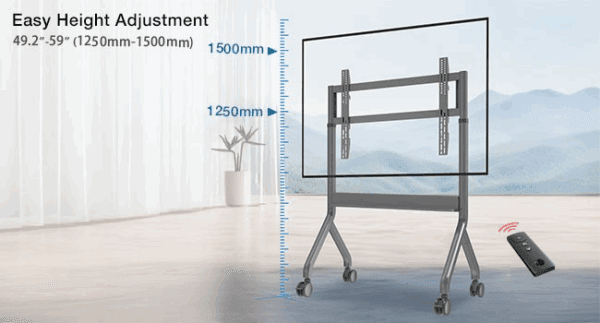 north bayou p150 mobile tv cart (75" 90")