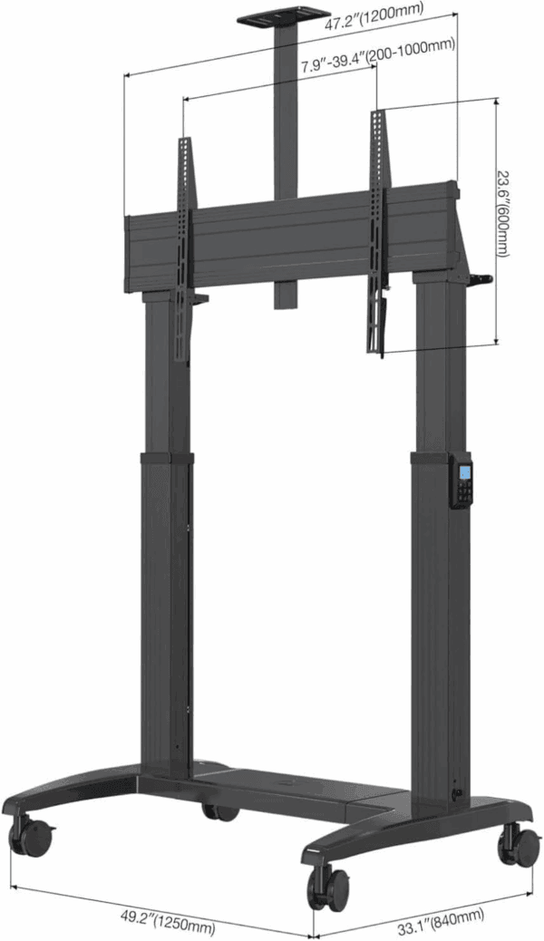 north bayou gf150 mobile tv cart (75" 120")