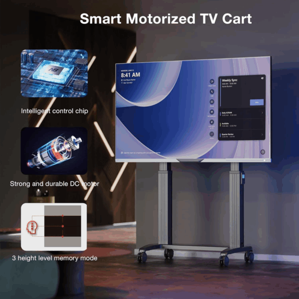 north bayou gf100 mobile tv cart (max 100")