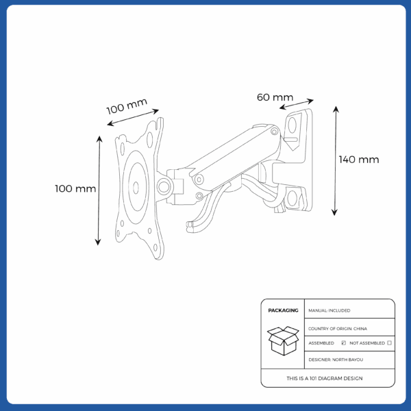 north bayou nb f120 spring wall mount ( 17 27 inches) no box