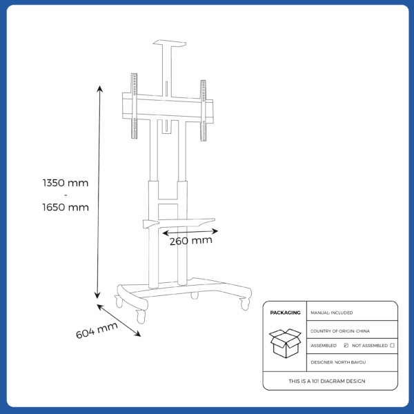 north bayou nb ava 1800 70 1p display cart (6943223106682)
