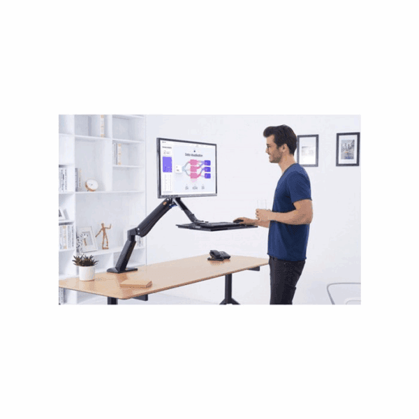 north bayou nb nb40 sit/stand monitor, laptop working station stand alone (fits most 22 32 inches)