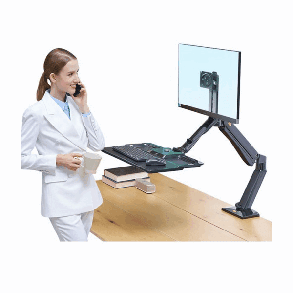 north bayou nb nb40 sit/stand monitor, laptop working station stand alone (fits most 22 32 inches)