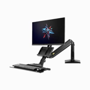 north bayou nb35 sit/stand monitor, laptop working station stand alone (fits most 17 32 inches)