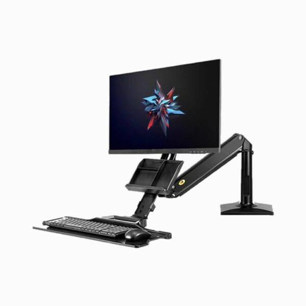 north bayou nb35 sit/stand monitor, laptop working station stand alone (fits most 17 32 inches)