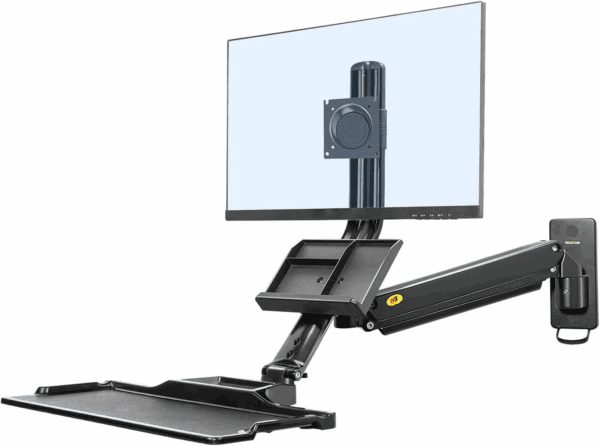 north bayou mb32 wall mount sit stand converter (19'' 27'')