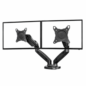 north bayou f160 dual monitor desk mount (black, 17" 27")