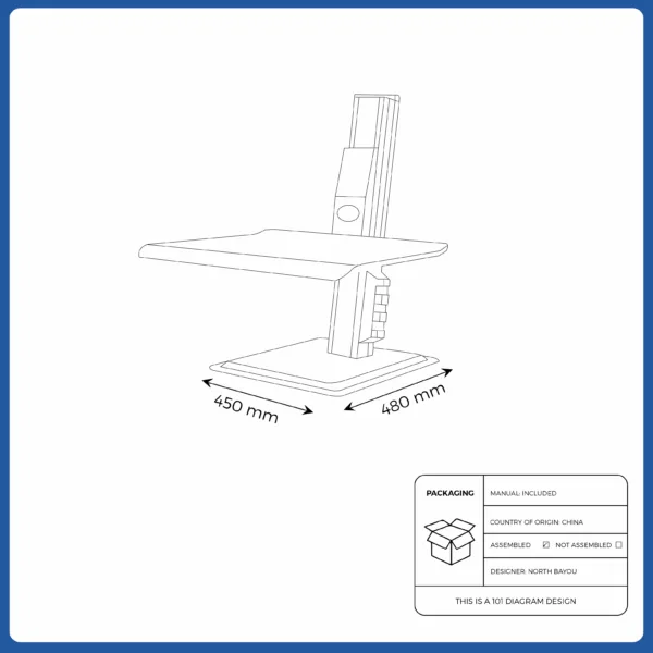 north bayou nb bt15 (s80) 190cm sit stand lifting table