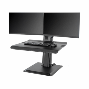 nb ergonomic nb st15 2a (s100) sit/stand lifting table dual monitor (19" 27") with keyboard tray computer desk