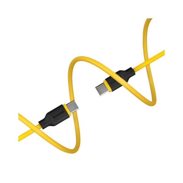 sharge 100w usb c to usb c highly elastic cable 1.5m (sl104)
