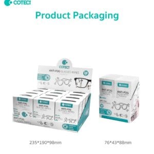 coteetci glasses anti fog cleaning wipes (tr 018)