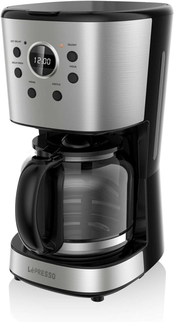 lépresso digital drip coffee machine with smart functions 1.5l 900w black (lpcmdgbk)