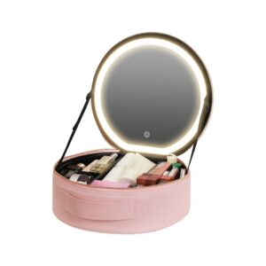 green lion makeup organizer pro with lighted mirror (gnmakeorgpk)