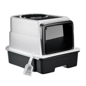 enclosed hooded cat litter box