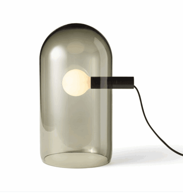 modern gray glass led table lamp (20490501236)
