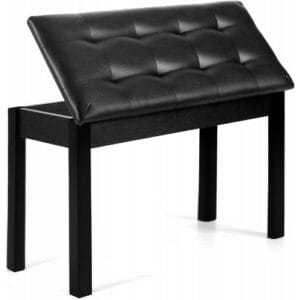 piano bench with storage piano stool (black)