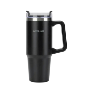 green lion vacuum travel mug