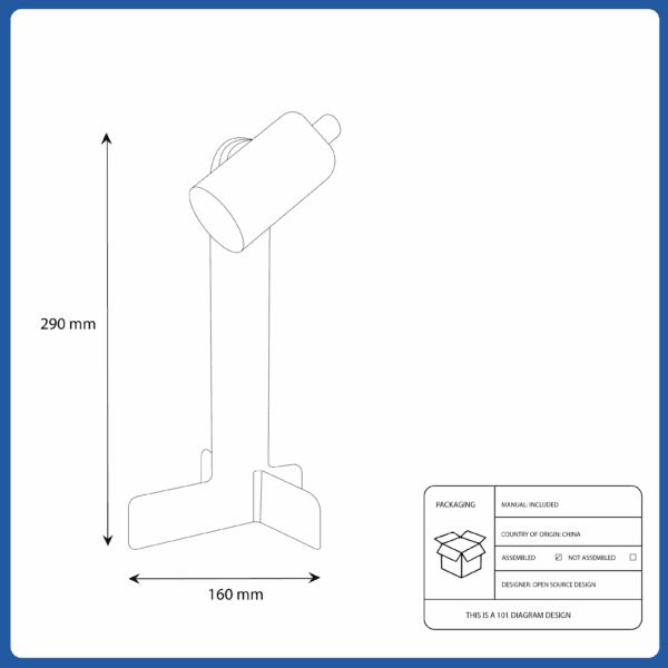 desk lamp beige/dark blue (905.523.13/605.497.65)