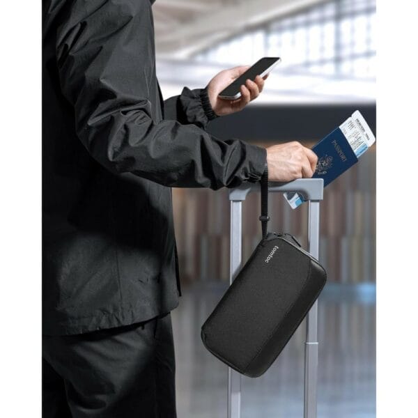 tomtoc navigator t03 passport bag black