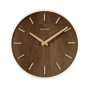 wooden analog clock light